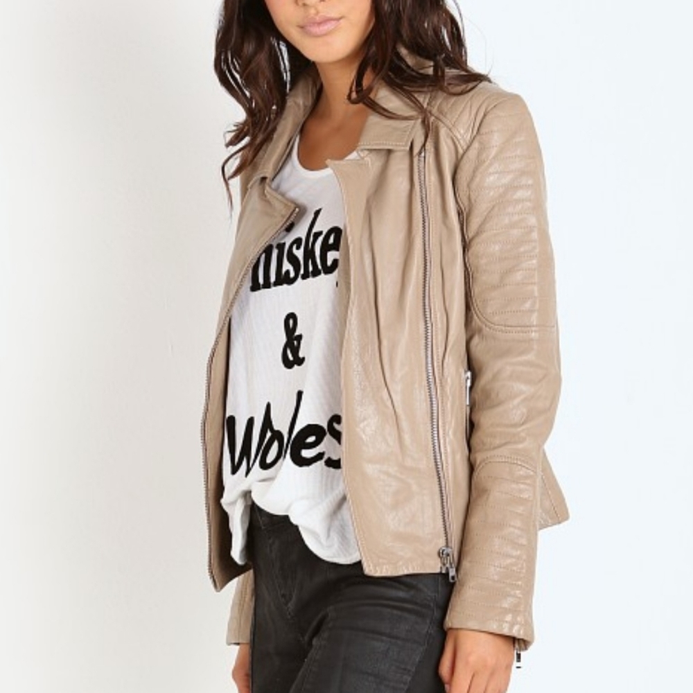 BB DAKOTA Bentonville leather Jacket Churro